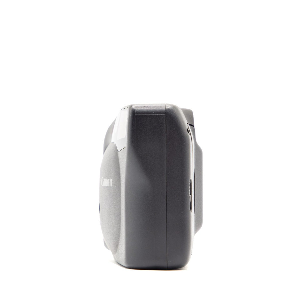 Back view of the Canon Autoboy Lite 2 vintage 35mm camera showing film door and controls