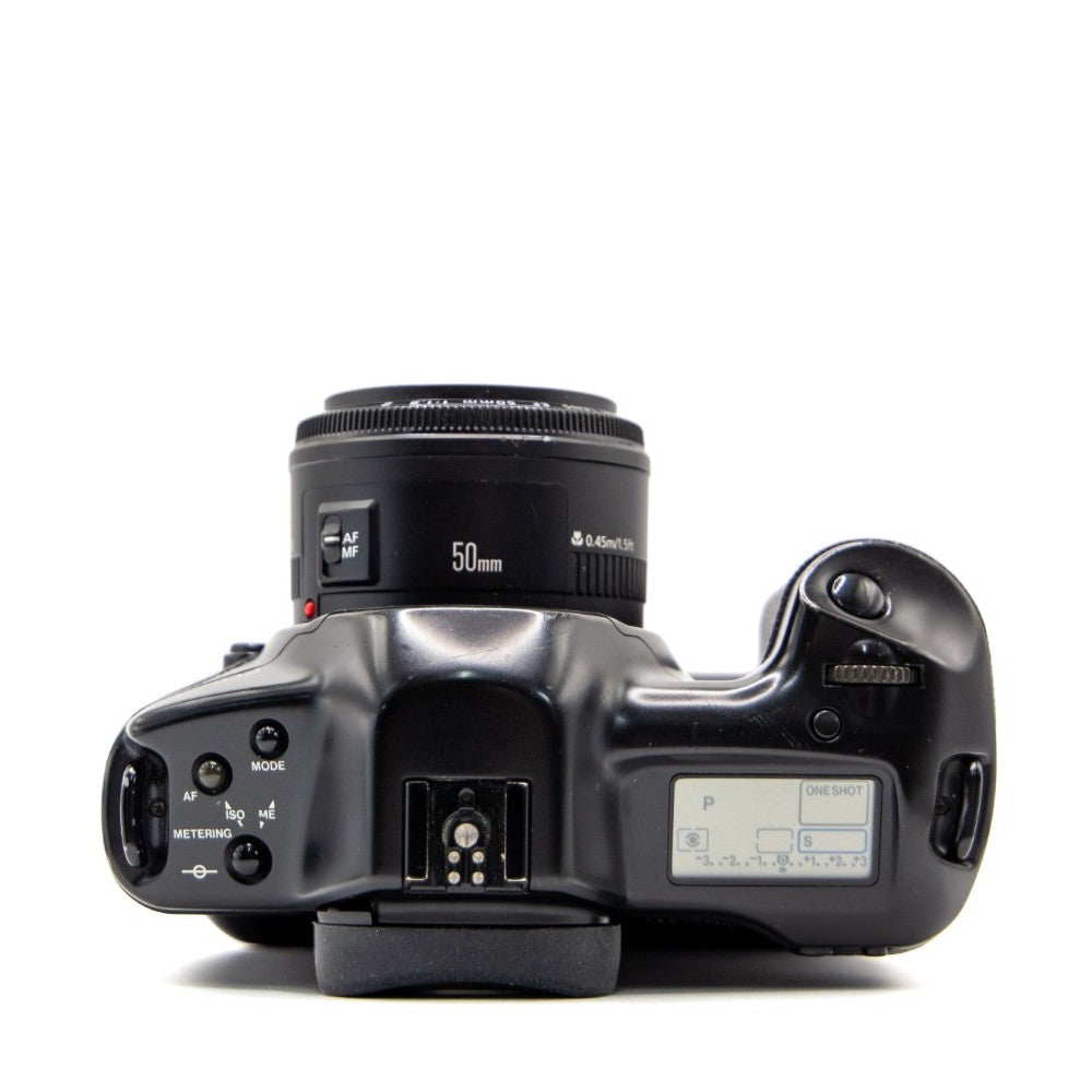 Opposite side view of the Canon EOS-1 35mm camera body