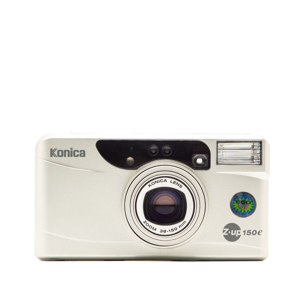 Konica Z-Up 150e 35mm film camera – front view of this vintage point-and-shoot camera