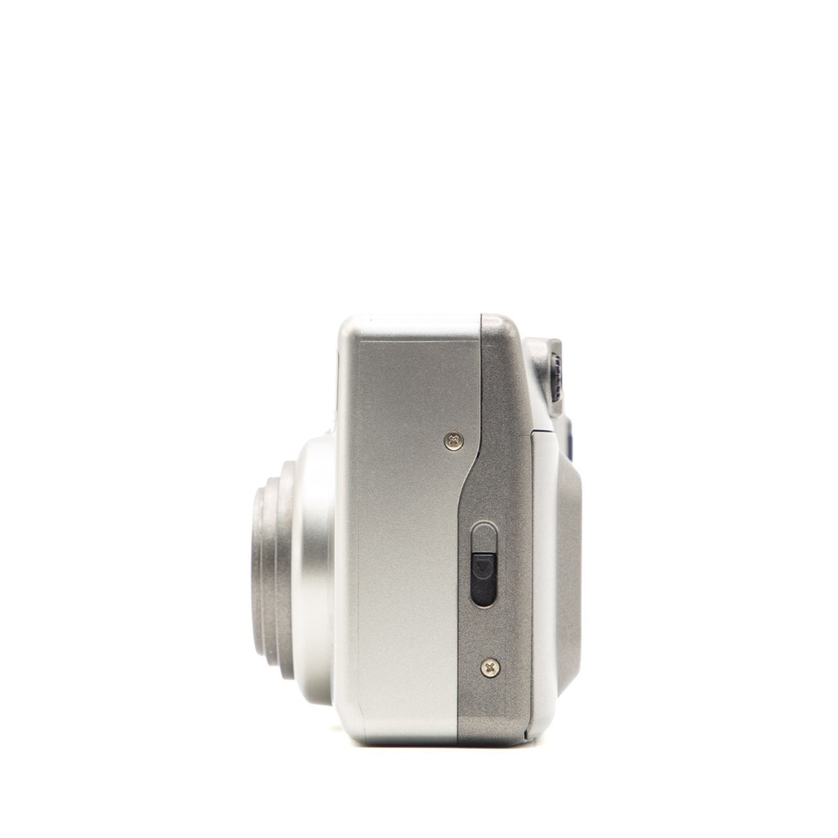 Back view of the Kyocera Yashica EZ Zoom 105 vintage 35mm camera showing film door and controls