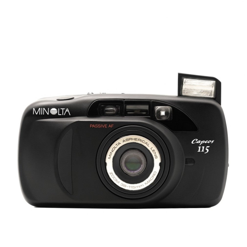 Minolta Capios 115 camera on a white background