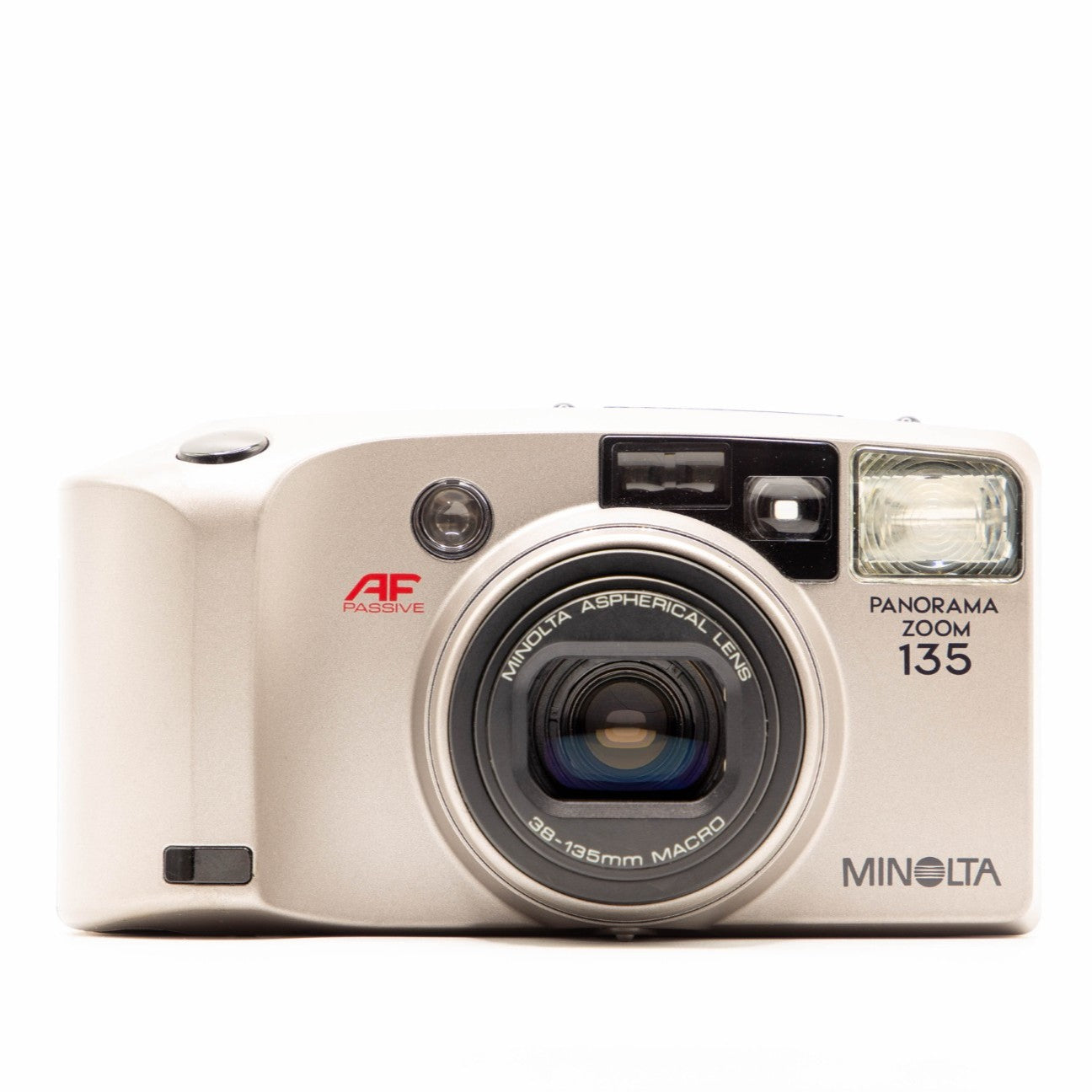 Vintage Minolta camera on a white background