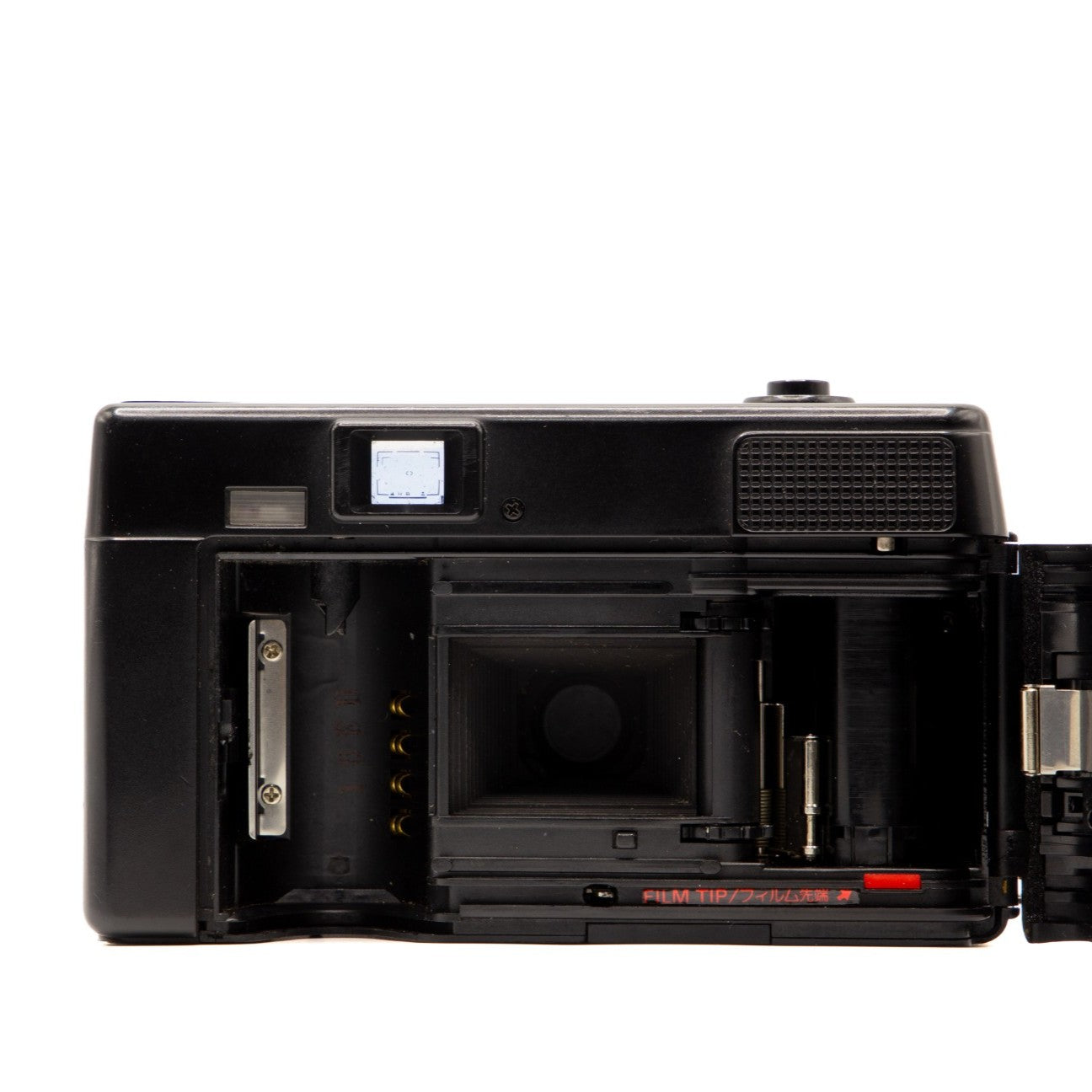 Internal view of the Nikon L35AD2 lens mechanism and mechanics – 35mm film camera close-up