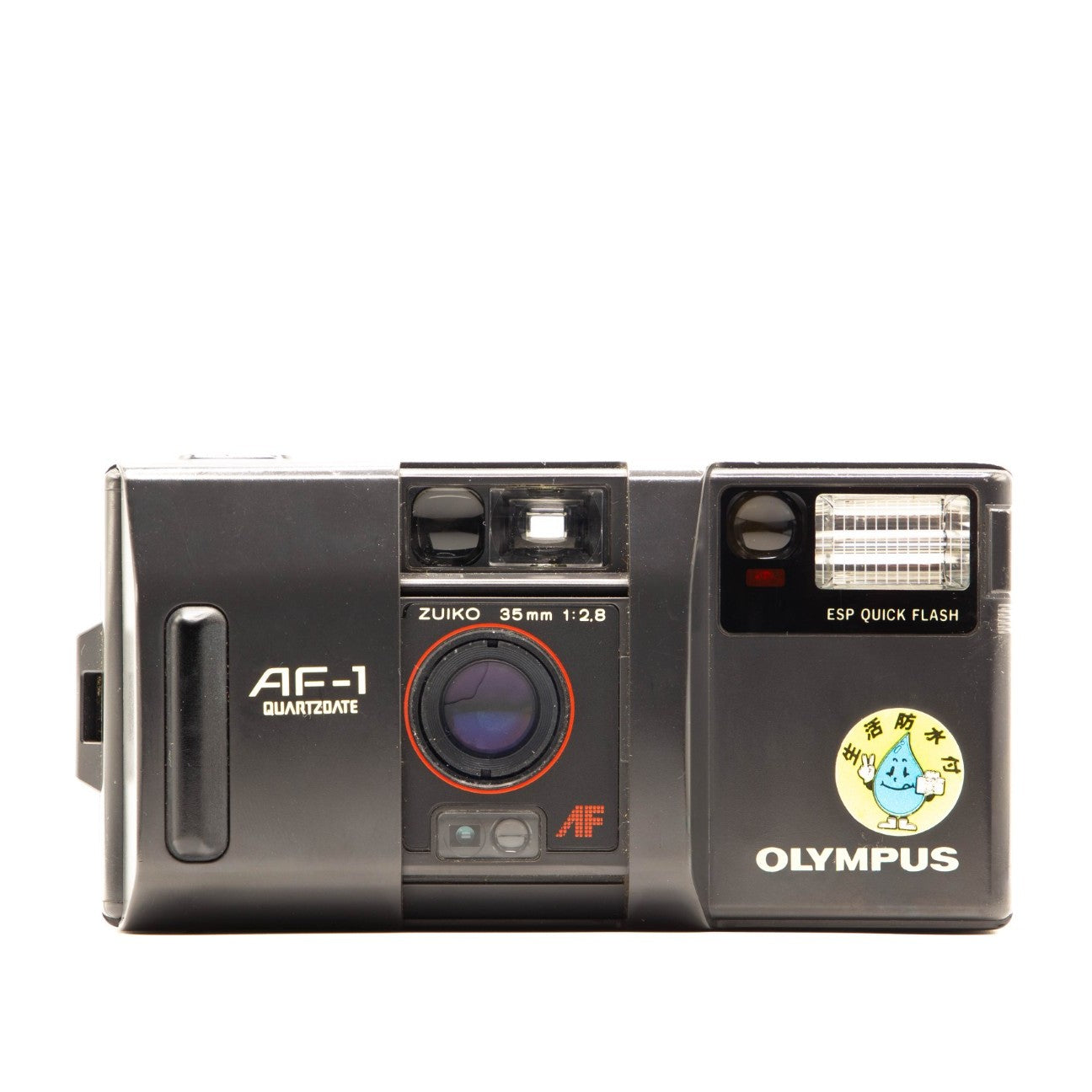 Vintage Olympus AF-1 Film Camera with 'Zuiko' Lens branding on a white background
