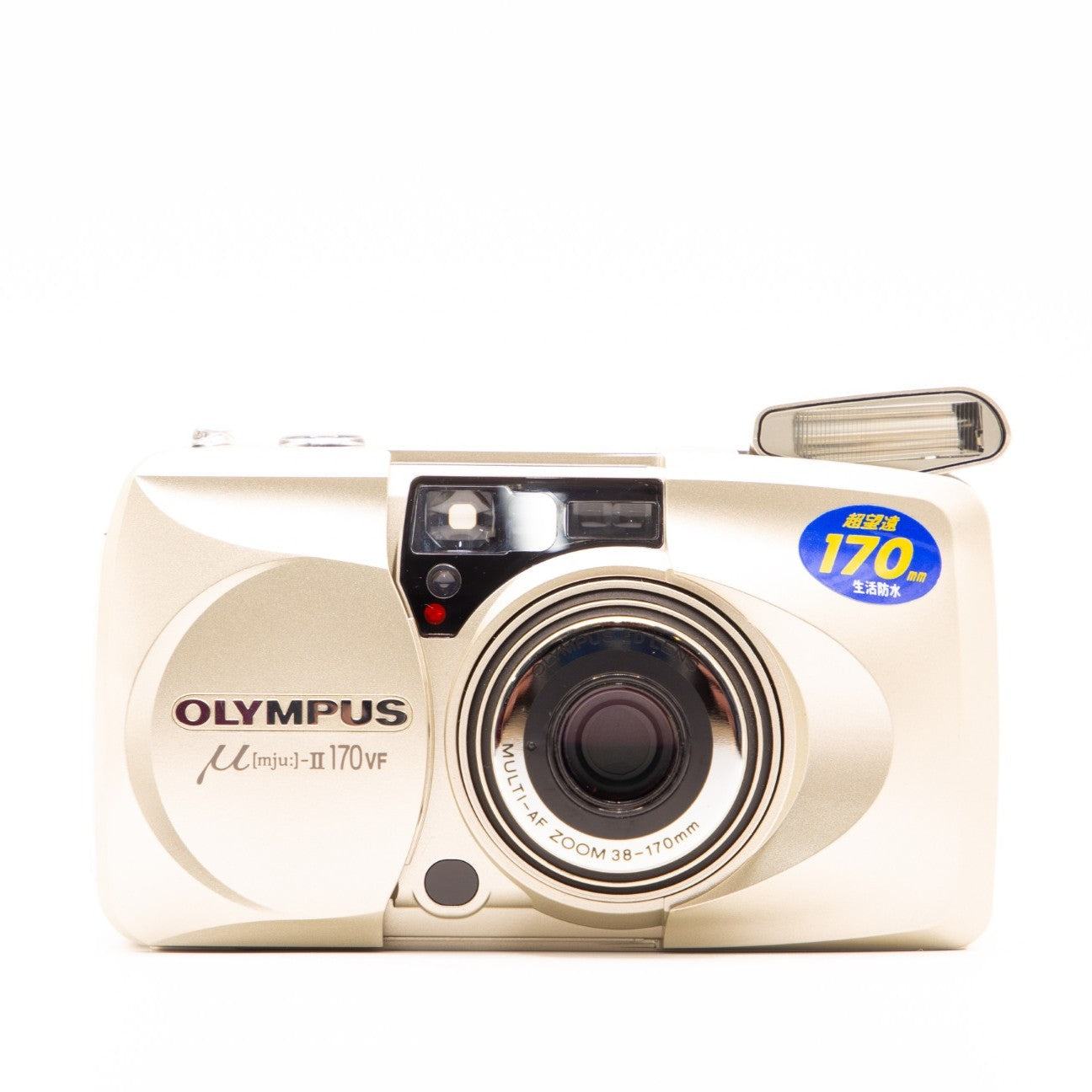 Olympus Mju ii 170 VF film camera on a white background