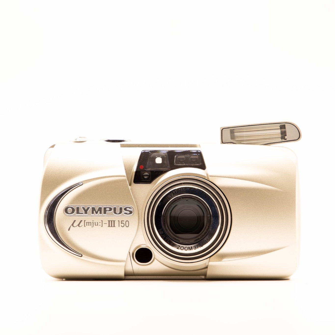 a photo of an vintage olympus 35mm point-and-shoot film camera