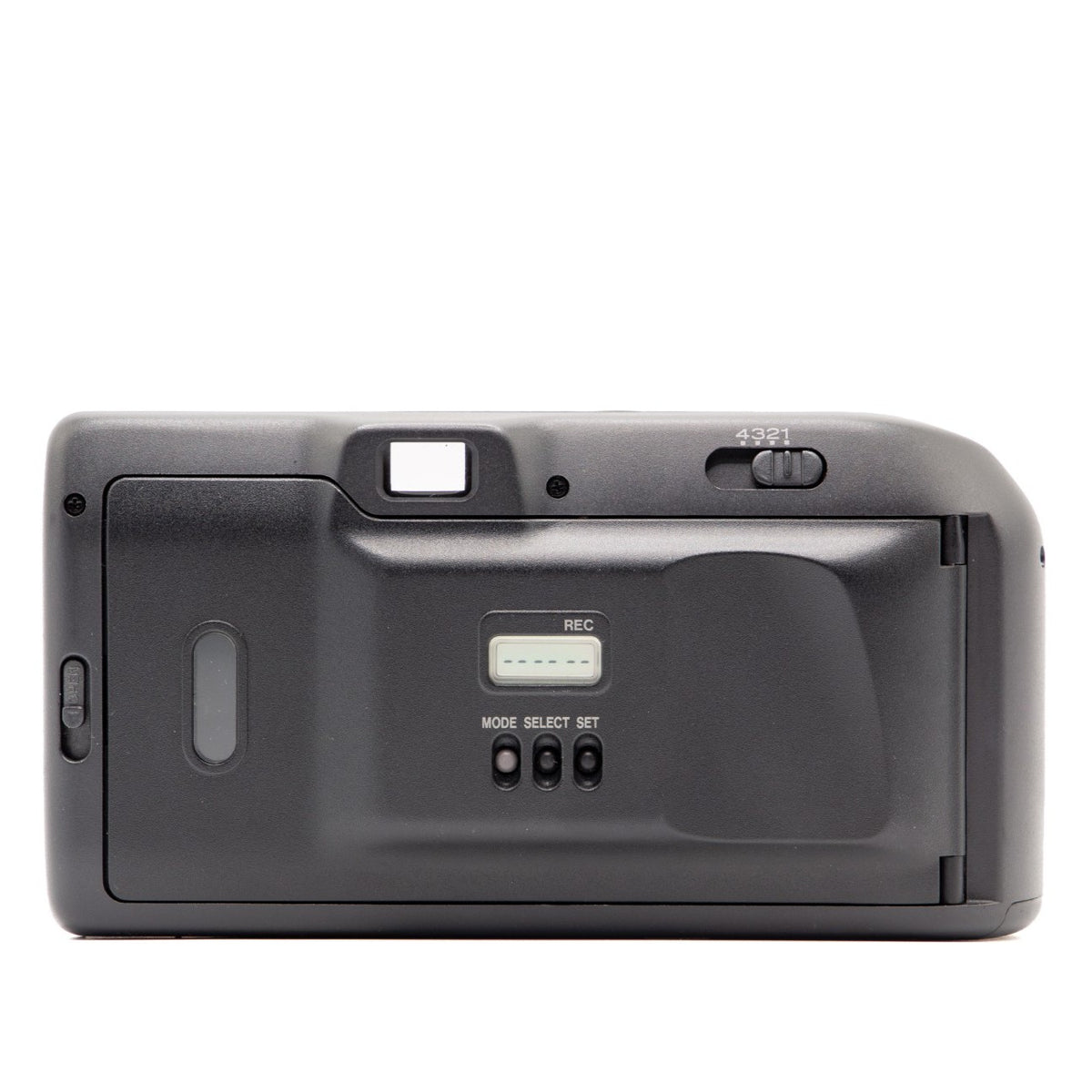 Top plate of the Canon Autoboy Lite 2 35mm film camera showing shutter button and dials
