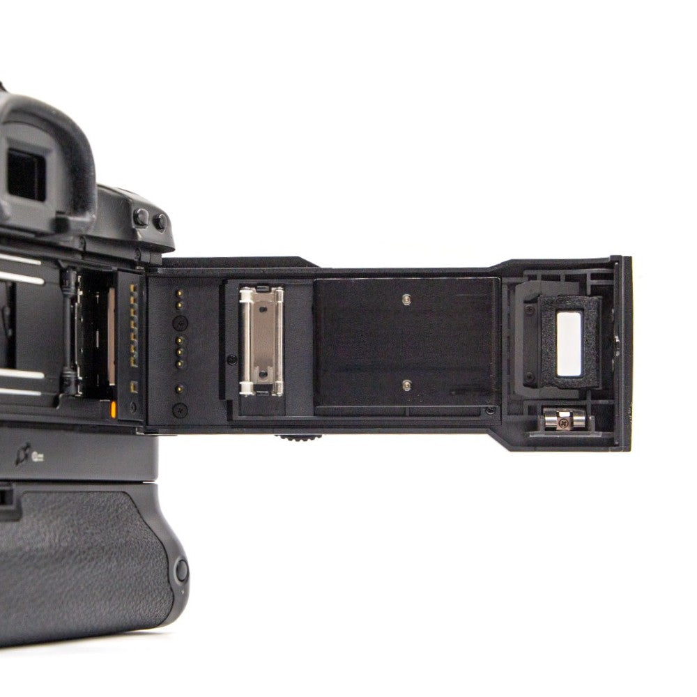 Canon EOS-1 film chamber door internals, showing the 35mm film loading mechanism