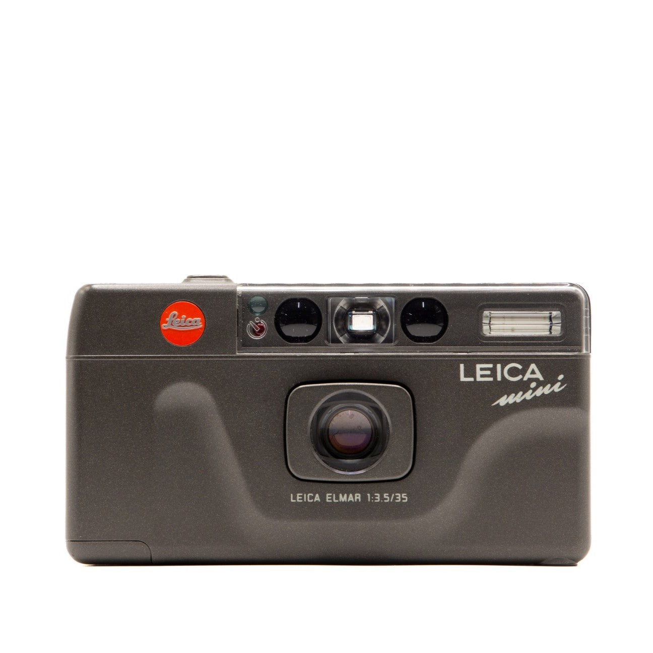 Leica Mini 35mm film camera – front view of this vintage point-and-shoot camera