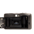 Leica Mini Zoom 35mm film camera – close-up of the lens ball and internal mechanism