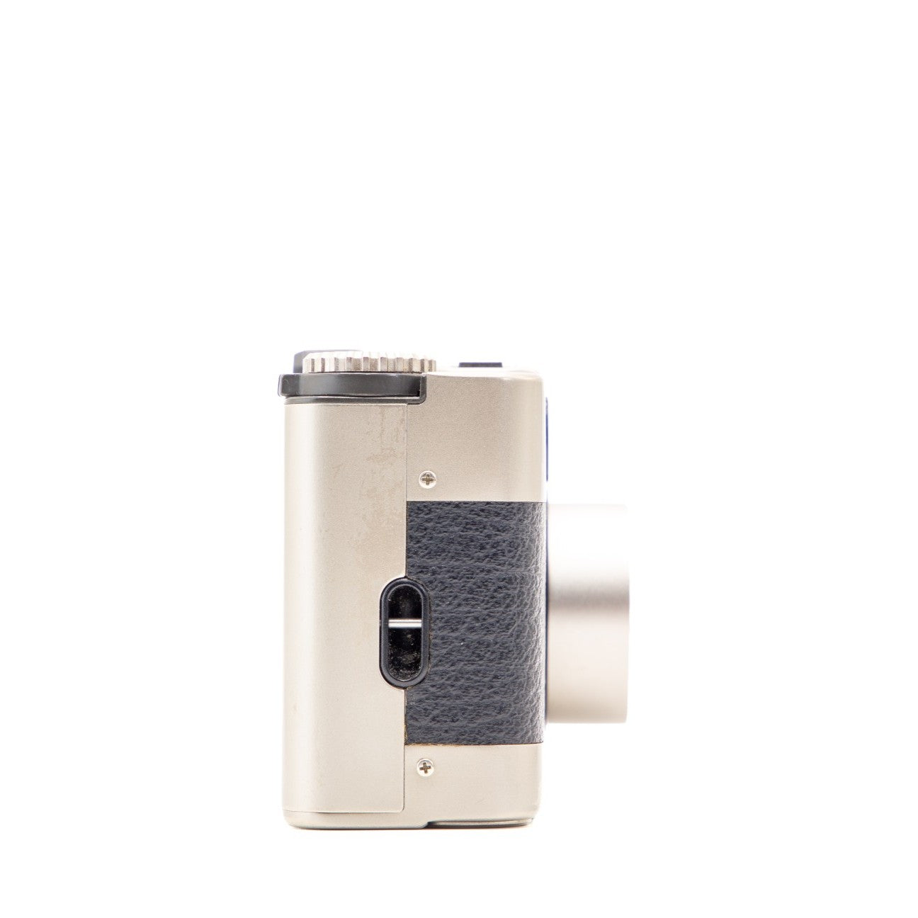 Side view of the Leica Minilux vintage 35mm film camera body