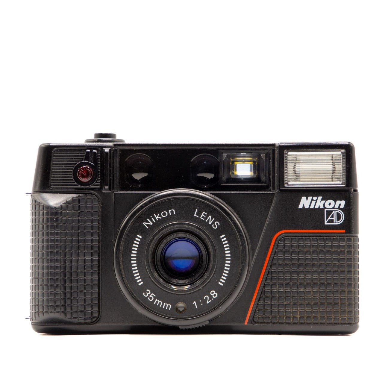 Nikon L35AD2 35mm film camera – front view of this vintage point-and-shoot camera