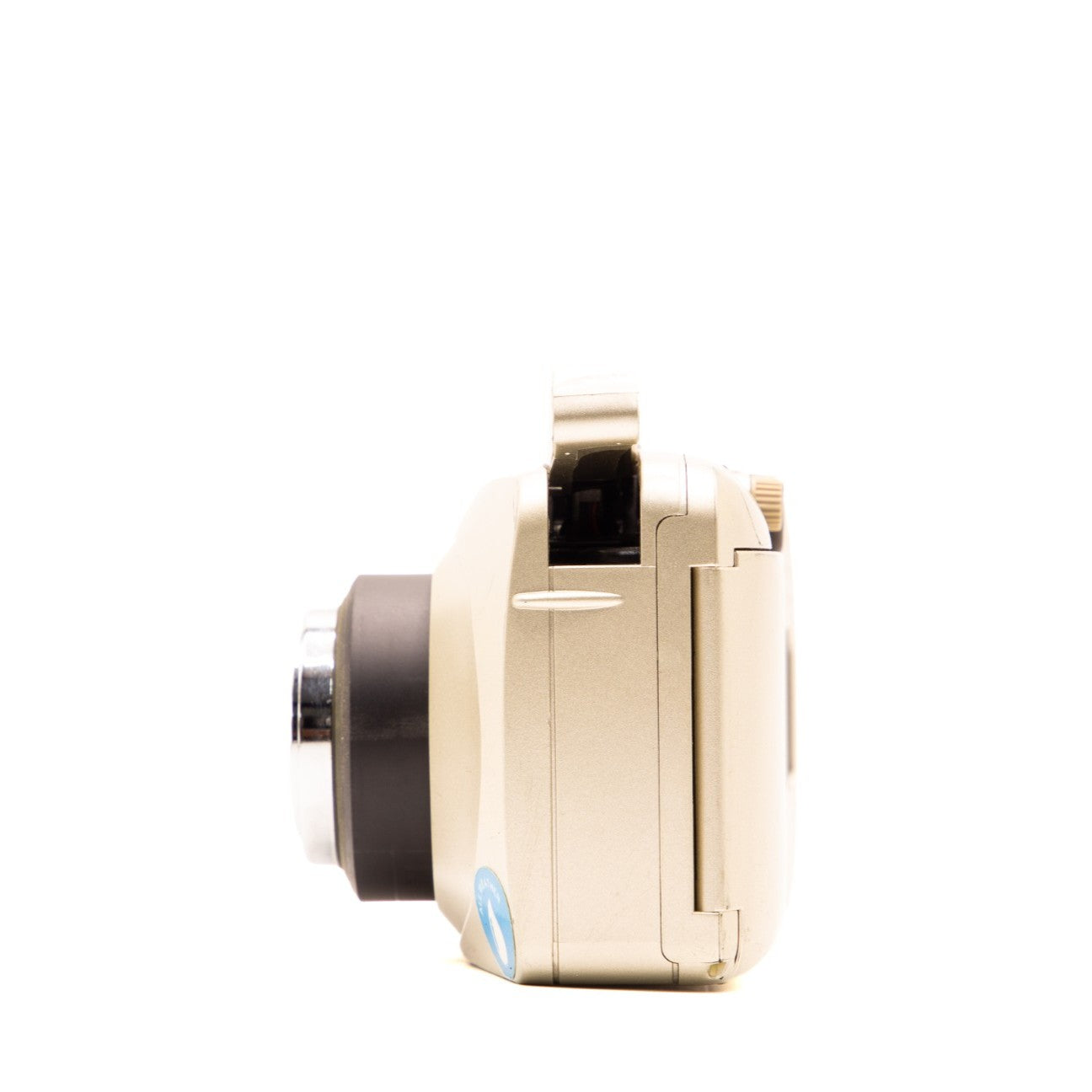 Back view of the Olympus MJU Wide 80 vintage 35mm camera showing film door and controls
