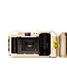 Internal view of the Olympus MJU II Zoom lens mechanism and mechanics – 35mm film camera close-up