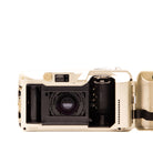 Internal view of the Olympus MJU III 115 lens mechanism and mechanics – 35mm film camera close-up