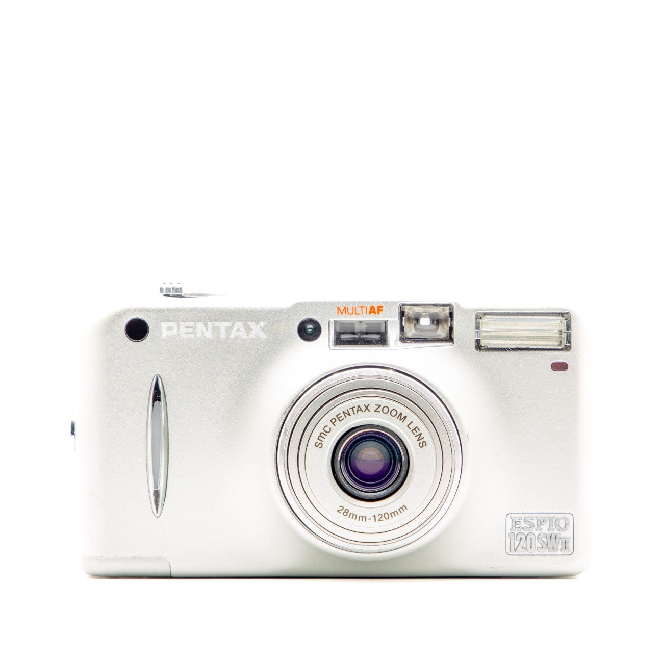 Pentax Espio 120SW II Film Camera on a white background
