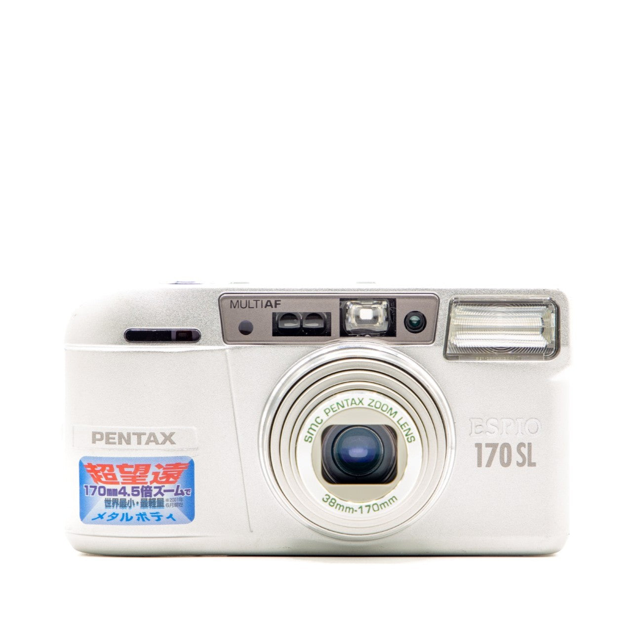 Pentax Espio 170SL film camera on a white background