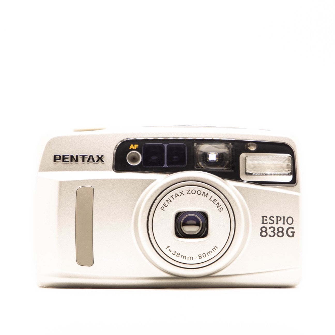 Pentax Espio 838G camera on a white background