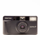 Vintage Pentax Espio P camera on a white background
